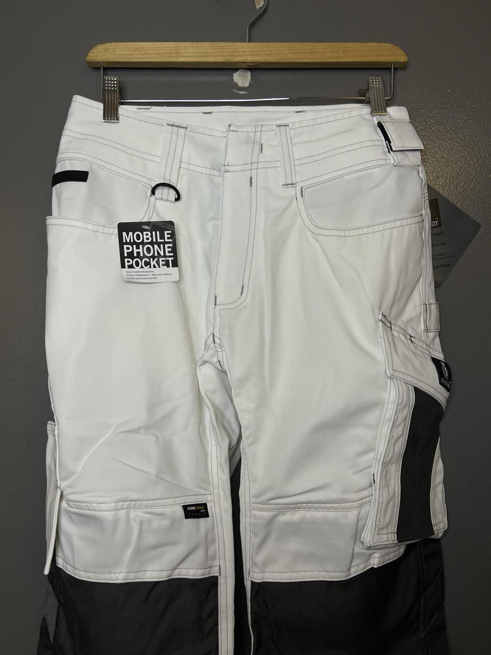 Mascot Cargo Pants Mens 30.5x30 White Mannheim Cordura Workwear 12679-442-0618